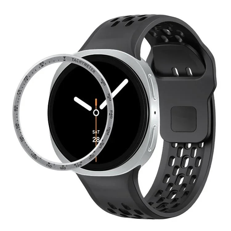 Cadran rapide et bracelet de montre en silicone à boucle inversée noire, pour Samsung Galaxy Watch8 44mm, pour Samsung Galaxy Watch8 40mm
