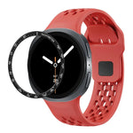 Cadran rapide et bracelet de montre en silicone à boucle inversée noire, pour Samsung Galaxy Watch8 44mm, pour Samsung Galaxy Watch8 40mm