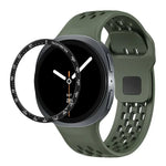 Cadran rapide et bracelet de montre en silicone à boucle inversée noire, pour Samsung Galaxy Watch8 44mm, pour Samsung Galaxy Watch8 40mm