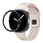 Cadran rapide et bracelet de montre en silicone à boucle inversée noire, pour Samsung Galaxy Watch8 44mm, pour Samsung Galaxy Watch8 40mm