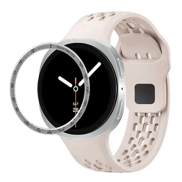 Cadran rapide et bracelet de montre en silicone à boucle inversée noire, pour Samsung Galaxy Watch8 44mm, pour Samsung Galaxy Watch8 40mm