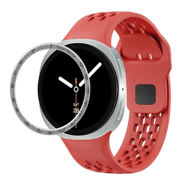 Cadran rapide et bracelet de montre en silicone à boucle inversée noire, pour Samsung Galaxy Watch8 44mm, pour Samsung Galaxy Watch8 40mm