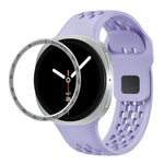 Cadran rapide et bracelet de montre en silicone à boucle inversée noire, pour Samsung Galaxy Watch8 44mm, pour Samsung Galaxy Watch8 40mm