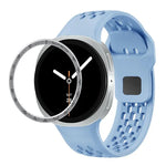 Cadran rapide et bracelet de montre en silicone à boucle inversée noire, pour Samsung Galaxy Watch8 44mm, pour Samsung Galaxy Watch8 40mm