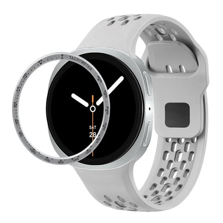 Cadran rapide et bracelet de montre en silicone à boucle inversée noire, pour Samsung Galaxy Watch8 44mm, pour Samsung Galaxy Watch8 40mm