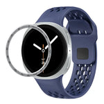 Cadran rapide et bracelet de montre en silicone à boucle inversée noire, pour Samsung Galaxy Watch8 44mm, pour Samsung Galaxy Watch8 40mm