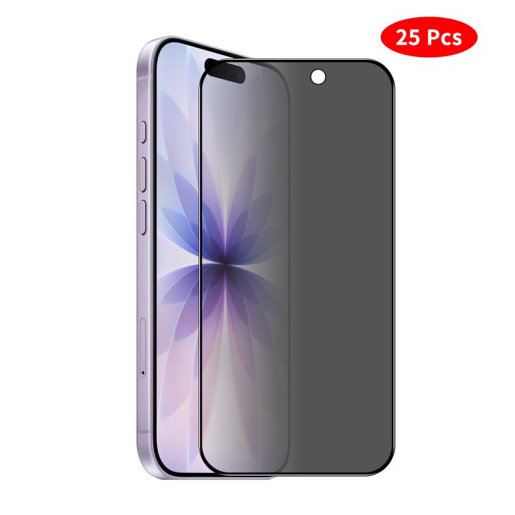 Film en verre trempé à impression en soie JUNSUNMAY 25 pièces, couverture complète et confidentialité, pour iPhone 17 Pro Max, iPhone 17 Pro, iPhone 17, iPhone Air, iPhone 16 Pro Max, iPhone 16 Pro, iPhone 16 Plus, iPhone 16, iPhone 15 Pro Max