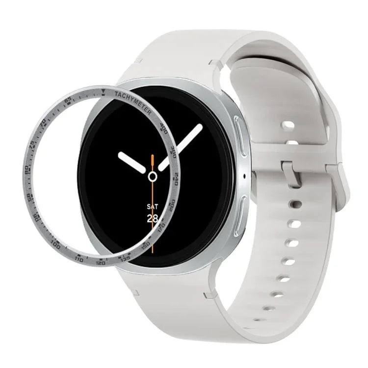 Lunette rapide et bracelet de montre en silicone cousu de couleur unie, pour Samsung Galaxy Watch8 44mm, pour Samsung Galaxy Watch8 40mm