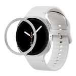 Lunette à texture losanges et bracelet de montre en silicone cousu de couleur unie, pour Samsung Galaxy Watch8 44 mm, pour Samsung Galaxy Watch8 40 mm