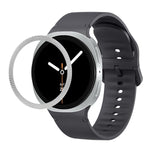 Lunette à texture losanges et bracelet de montre en silicone cousu de couleur unie, pour Samsung Galaxy Watch8 44 mm, pour Samsung Galaxy Watch8 40 mm