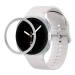 Lunette à texture losanges et bracelet de montre en silicone cousu de couleur unie, pour Samsung Galaxy Watch8 44 mm, pour Samsung Galaxy Watch8 40 mm