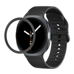 Lunette à texture losanges et bracelet de montre en silicone cousu de couleur unie, pour Samsung Galaxy Watch8 44 mm, pour Samsung Galaxy Watch8 40 mm