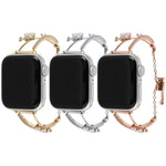 Bracelet de montre en zircon papillon incrusté de cuivre, compatible avec Apple Watch 46 mm / 49 mm / 45 mm / 44 mm et Apple Watch 42 mm / 41 mm / 40 mm / 38 mm