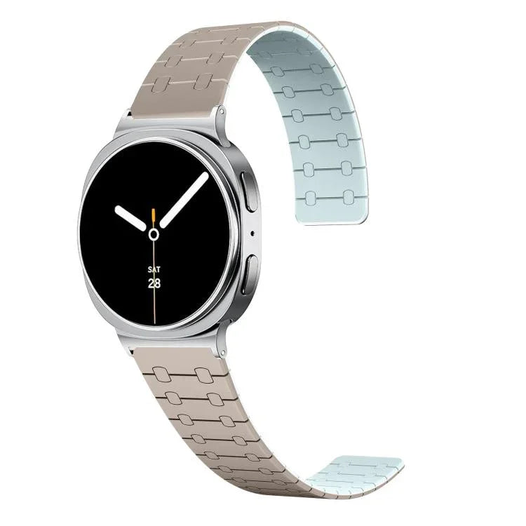 Bracelet de montre en silicone magnétique bicolore, pour Samsung Galaxy Watch8 / Watch8 Classic