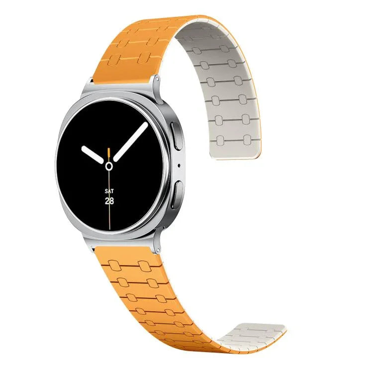 Bracelet de montre en silicone magnétique bicolore, pour Samsung Galaxy Watch8 / Watch8 Classic