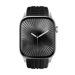 Bracelet de montre en silicone à boucle pliable et texture moletée, pour Apple Watch 46 mm / 49 mm / 45 mm / 44 mm