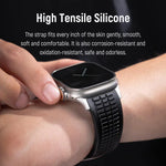 Bracelet de montre en silicone à boucle pliable et texture moletée, pour Apple Watch 46 mm / 49 mm / 45 mm / 44 mm