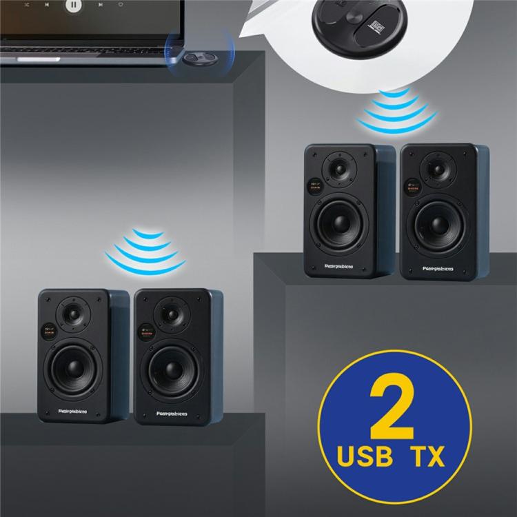 Pour émetteur audio Bluetooth 5.4 USB LE524 pour TV et PC, portée 50 m, adaptateur double connexion, LE524