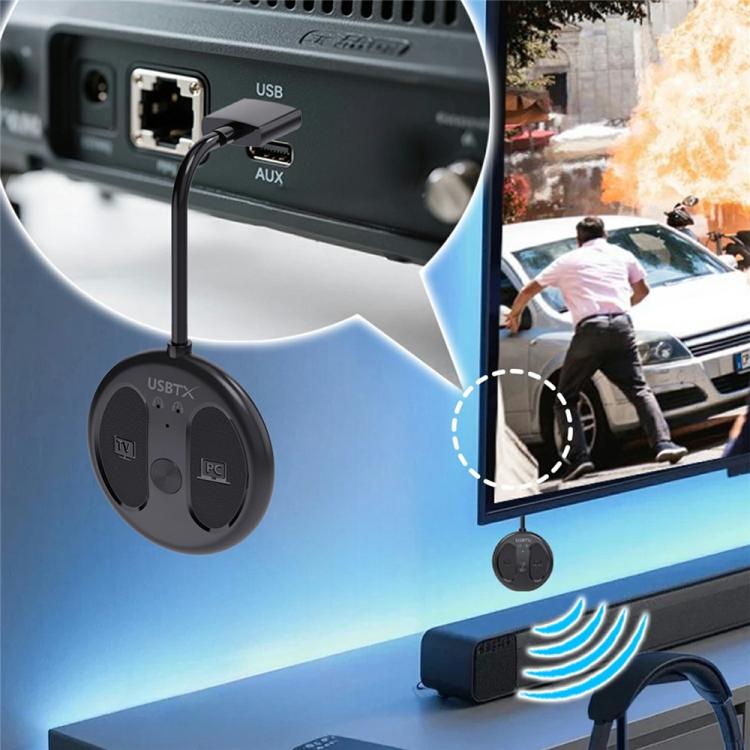 Pour émetteur audio Bluetooth 5.4 USB LE524 pour TV et PC, portée 50 m, adaptateur double connexion, LE524