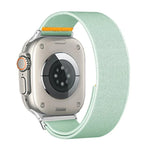 Bracelet de montre en nylon élastique à boucle unique réglable, compatible avec les Apple Watch 46 mm / 49 mm / 45 mm / 44 mm et 42 mm / 41 mm / 40 mm / 38 mm.
