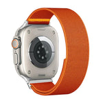 Bracelet de montre en nylon élastique à boucle unique réglable, compatible avec les Apple Watch 46 mm / 49 mm / 45 mm / 44 mm et 42 mm / 41 mm / 40 mm / 38 mm.