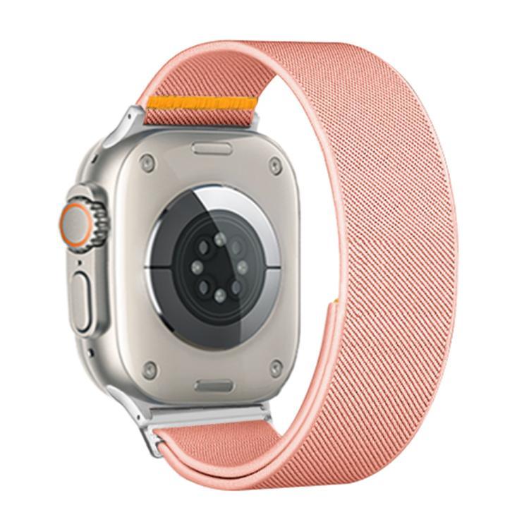 Bracelet de montre en nylon élastique à boucle unique réglable, compatible avec les Apple Watch 46 mm / 49 mm / 45 mm / 44 mm et 42 mm / 41 mm / 40 mm / 38 mm.