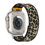 Bracelet de montre en nylon élastique à boucle unique réglable, compatible avec les Apple Watch 46 mm / 49 mm / 45 mm / 44 mm et 42 mm / 41 mm / 40 mm / 38 mm.