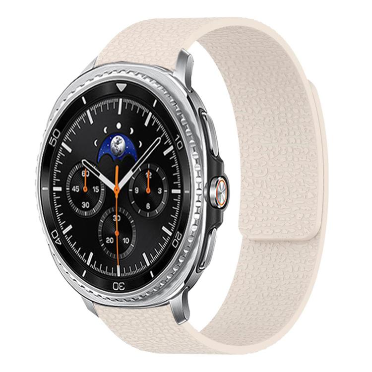 Bracelet de montre en silicone magnétique doux texturé Litchi, Pour Samsung Galaxy Watch Ultra 47mm / Ultra 2025, Pour Samsung Galaxy Watch8 / 8 Classic