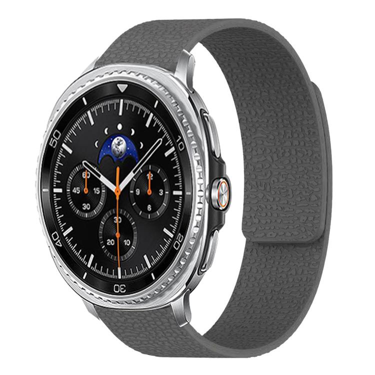 Bracelet de montre en silicone magnétique doux texturé Litchi, Pour Samsung Galaxy Watch Ultra 47mm / Ultra 2025, Pour Samsung Galaxy Watch8 / 8 Classic