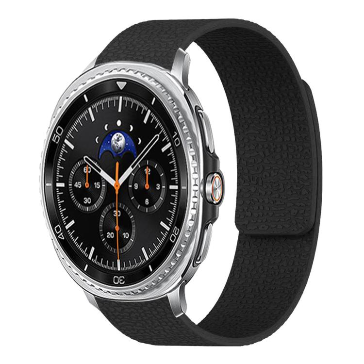 Bracelet de montre en silicone magnétique doux texturé Litchi, Pour Samsung Galaxy Watch Ultra 47mm / Ultra 2025, Pour Samsung Galaxy Watch8 / 8 Classic
