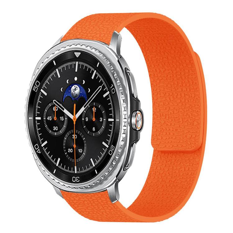 Bracelet de montre en silicone magnétique doux texturé Litchi, Pour Samsung Galaxy Watch Ultra 47mm / Ultra 2025, Pour Samsung Galaxy Watch8 / 8 Classic