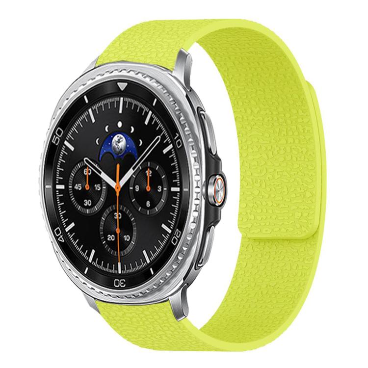 Bracelet de montre en silicone magnétique doux texturé Litchi, Pour Samsung Galaxy Watch Ultra 47mm / Ultra 2025, Pour Samsung Galaxy Watch8 / 8 Classic