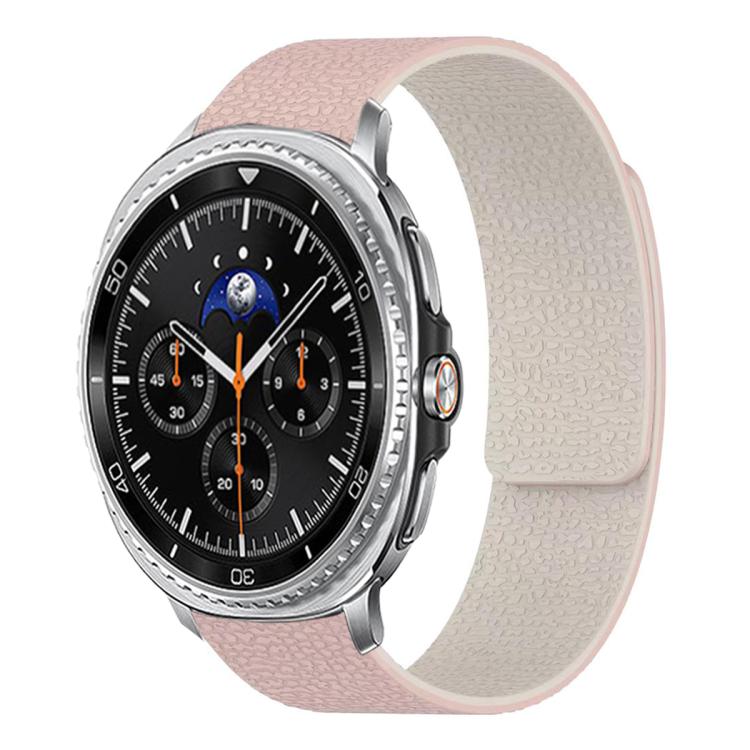 Bracelet de montre en silicone magnétique doux texturé Litchi, Pour Samsung Galaxy Watch Ultra 47mm / Ultra 2025, Pour Samsung Galaxy Watch8 / 8 Classic