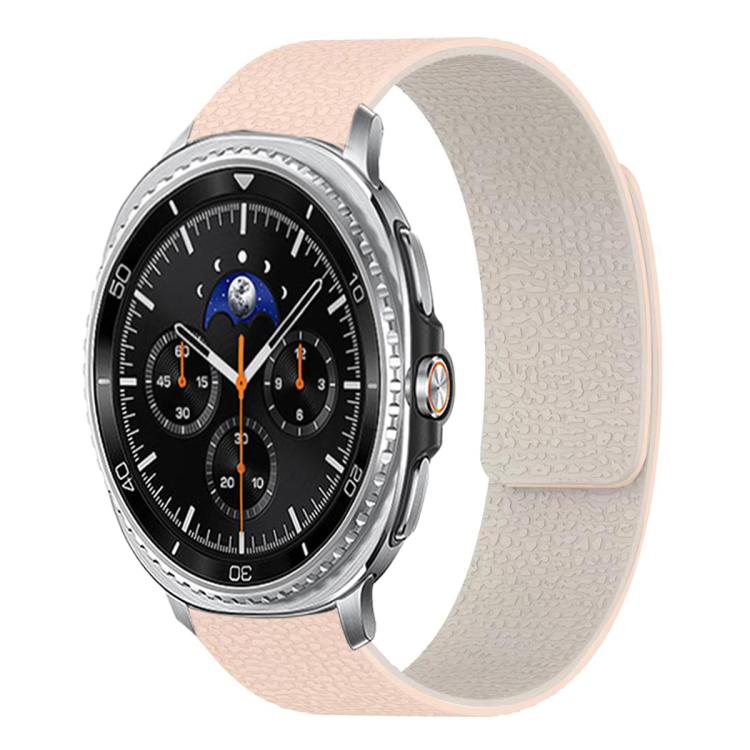 Bracelet de montre en silicone magnétique doux texturé Litchi, Pour Samsung Galaxy Watch Ultra 47mm / Ultra 2025, Pour Samsung Galaxy Watch8 / 8 Classic