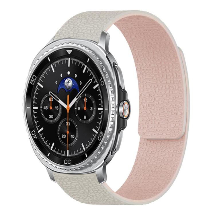 Bracelet de montre en silicone magnétique doux texturé Litchi, Pour Samsung Galaxy Watch Ultra 47mm / Ultra 2025, Pour Samsung Galaxy Watch8 / 8 Classic