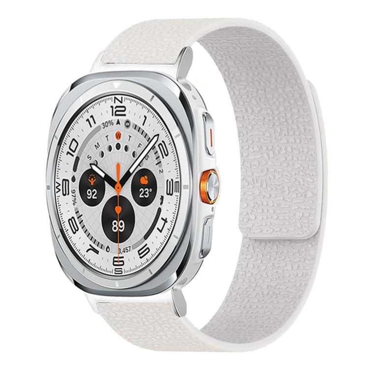 Bracelet de montre en silicone magnétique doux texturé Litchi, Pour Samsung Galaxy Watch Ultra 47mm / Ultra 2025, Pour Samsung Galaxy Watch8 / 8 Classic