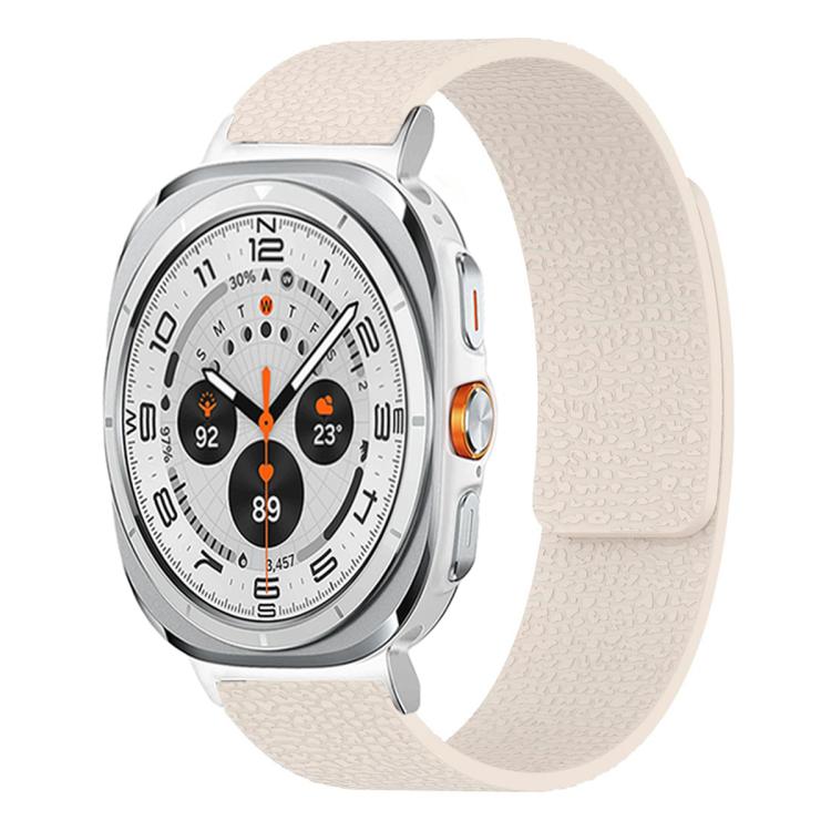 Bracelet de montre en silicone magnétique doux texturé Litchi, Pour Samsung Galaxy Watch Ultra 47mm / Ultra 2025, Pour Samsung Galaxy Watch8 / 8 Classic
