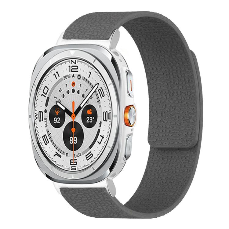 Bracelet de montre en silicone magnétique doux texturé Litchi, Pour Samsung Galaxy Watch Ultra 47mm / Ultra 2025, Pour Samsung Galaxy Watch8 / 8 Classic