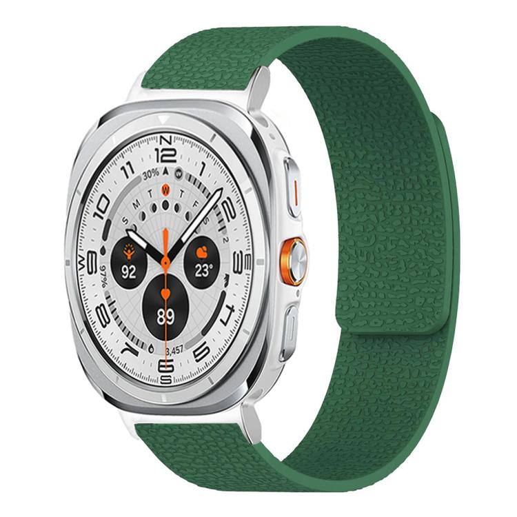 Bracelet de montre en silicone magnétique doux texturé Litchi, Pour Samsung Galaxy Watch Ultra 47mm / Ultra 2025, Pour Samsung Galaxy Watch8 / 8 Classic