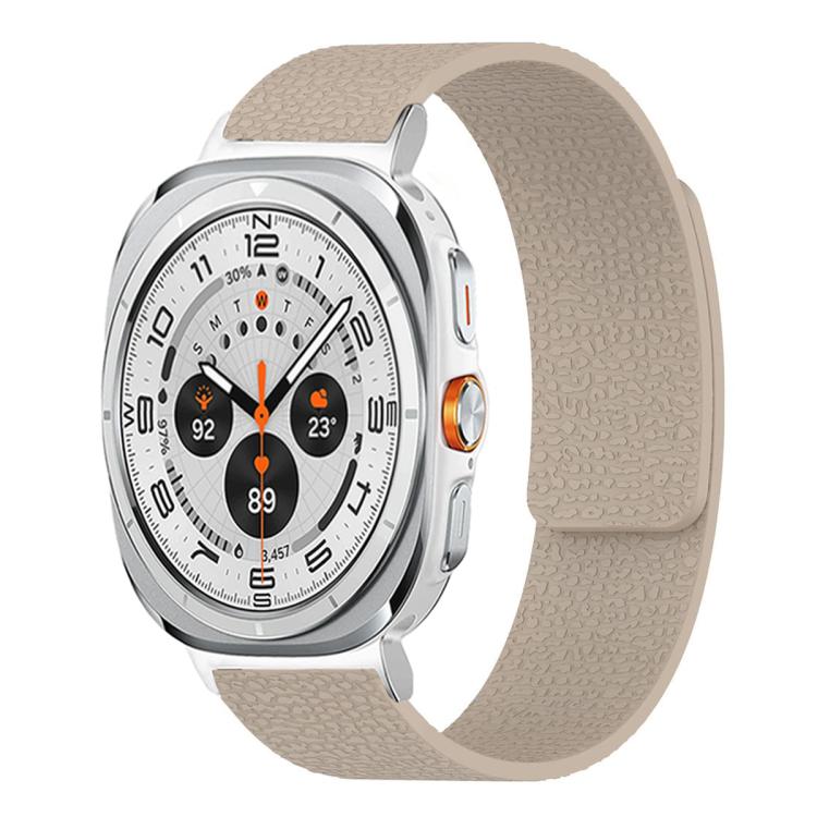 Bracelet de montre en silicone magnétique doux texturé Litchi, Pour Samsung Galaxy Watch Ultra 47mm / Ultra 2025, Pour Samsung Galaxy Watch8 / 8 Classic