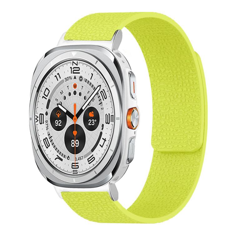 Bracelet de montre en silicone magnétique doux texturé Litchi, Pour Samsung Galaxy Watch Ultra 47mm / Ultra 2025, Pour Samsung Galaxy Watch8 / 8 Classic