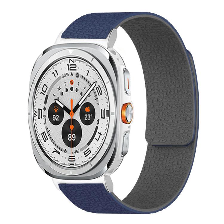 Bracelet de montre en silicone magnétique doux texturé Litchi, Pour Samsung Galaxy Watch Ultra 47mm / Ultra 2025, Pour Samsung Galaxy Watch8 / 8 Classic