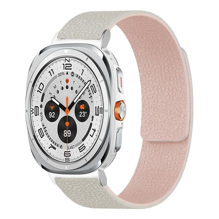 Bracelet de montre en silicone magnétique doux texturé Litchi, Pour Samsung Galaxy Watch Ultra 47mm / Ultra 2025, Pour Samsung Galaxy Watch8 / 8 Classic