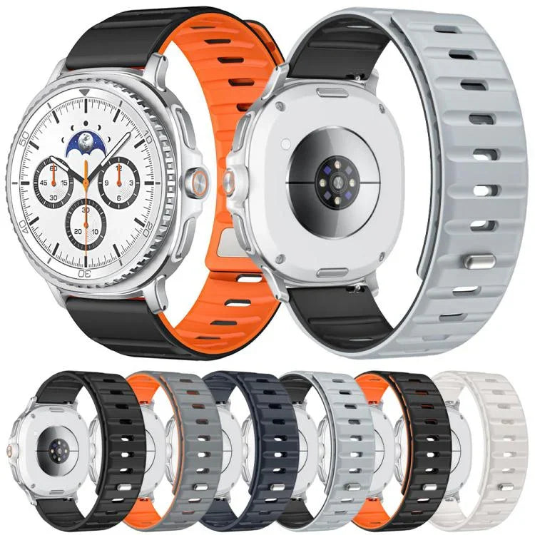 Bracelet de montre magnétique en silicone Norman, pour Samsung Galaxy Watch8 / Watch8 Classic