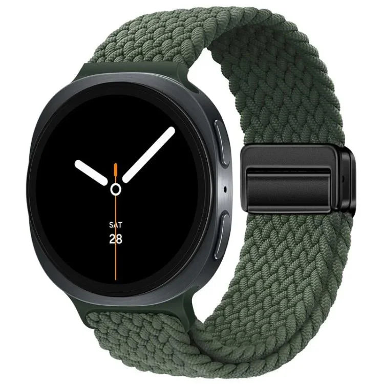 Bracelet de montre en nylon tressé à boucle magnétique, pour Samsung Galaxy Watch8 / Watch8 Classic