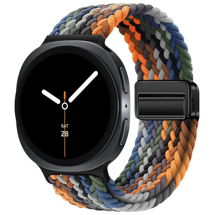 Bracelet de montre en nylon tressé à boucle magnétique, pour Samsung Galaxy Watch8 / Watch8 Classic