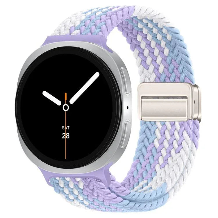 Bracelet de montre en nylon tressé à boucle magnétique, pour Samsung Galaxy Watch8 / Watch8 Classic