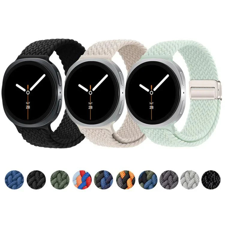 Bracelet de montre en nylon tressé à boucle magnétique, pour Samsung Galaxy Watch8 / Watch8 Classic