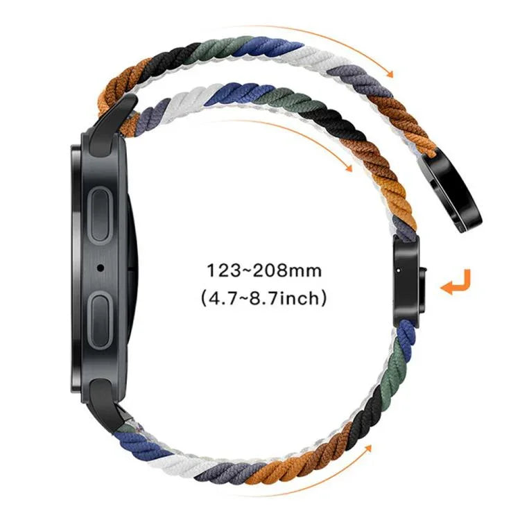 Bracelet de montre en nylon tressé à boucle magnétique, pour Samsung Galaxy Watch8 / Watch8 Classic