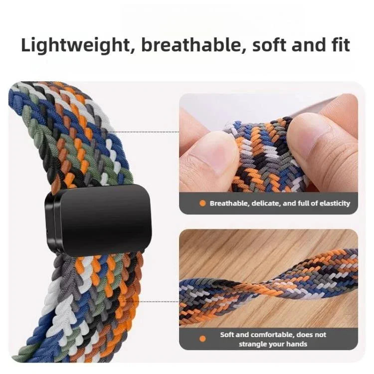 Bracelet de montre en nylon tressé à boucle magnétique, pour Samsung Galaxy Watch8 / Watch8 Classic